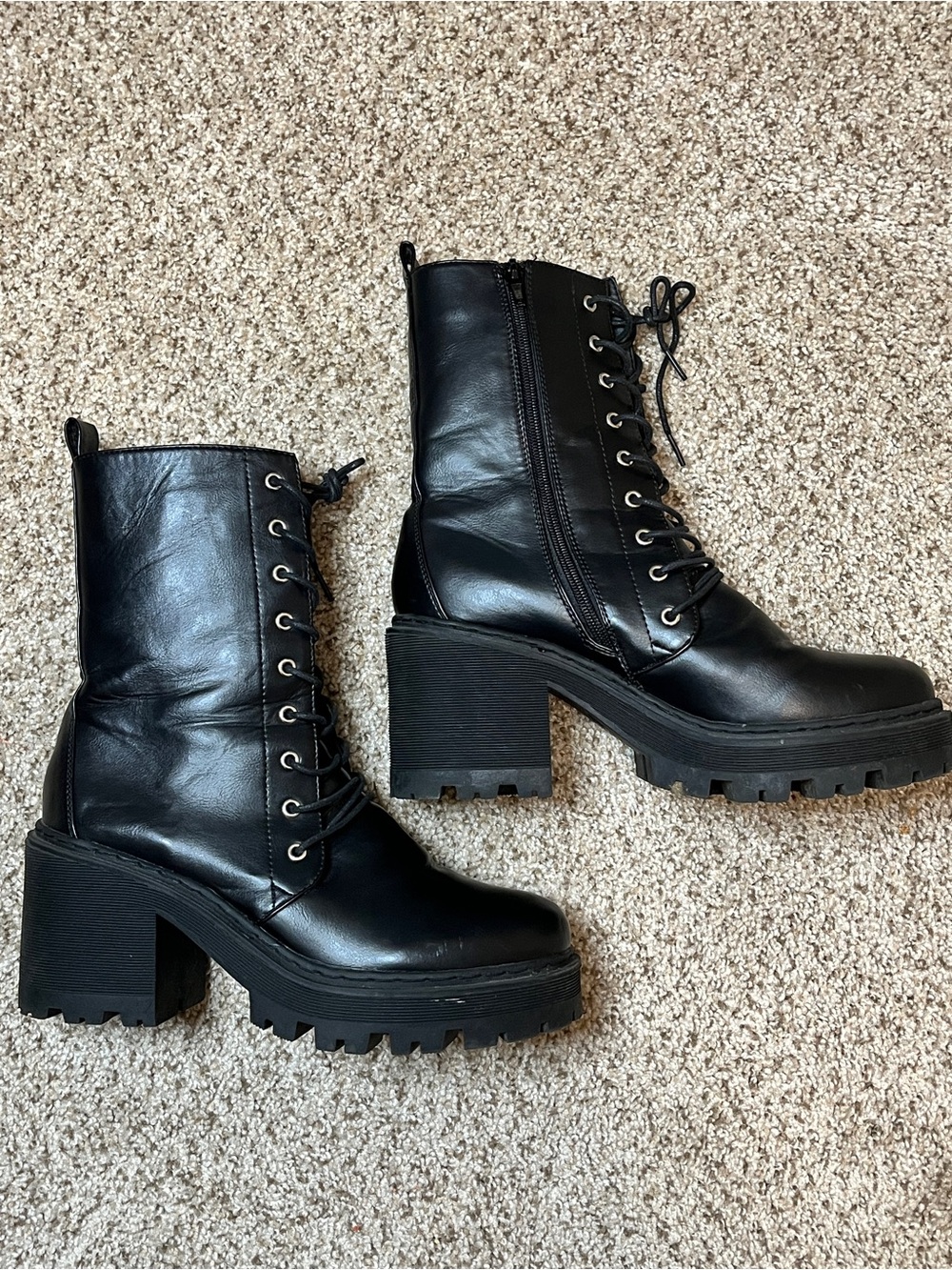Truffle Collection Chunky Platform Combat Boots
